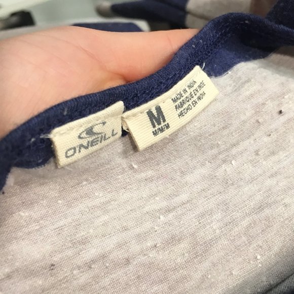 Mid sleeve blue and white casual long dress - Picture 4 of 4